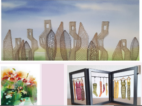 Expositie 'Aquarel en Kant: Draad ontmoet Verf'