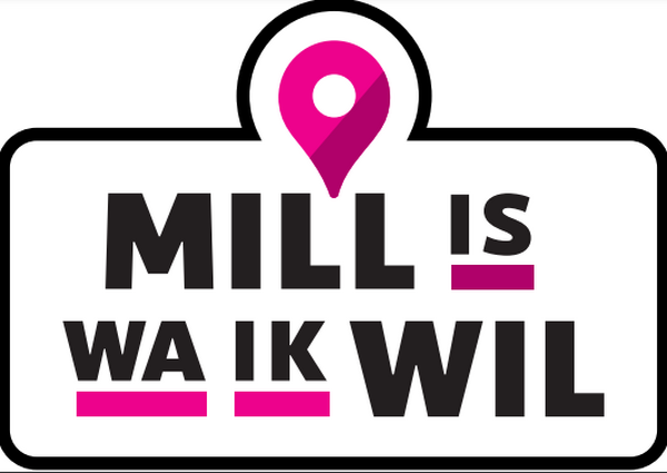 Speciaal embleem “Mill is wa ik wil” voor op je carnavalskleding