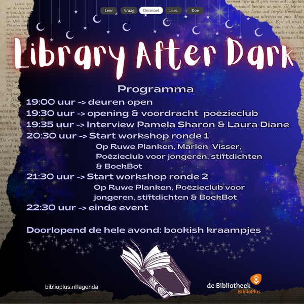 Ontdek nieuwe werelden, creëer je eigen verhaal en ontmoet schrijvers en andere booklovers!