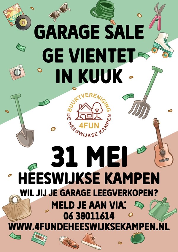 Garagesale in wijk Heeswijkse Kampen op 31 mei trekt verkopers en bezoekers