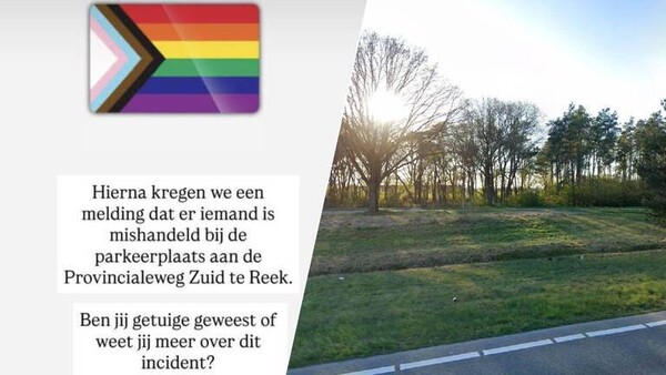 De politie zoekt getuigen van de mishandeling (foto's: politie_maashorst/Instagram en Google Streetview)