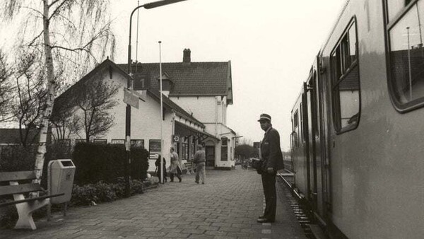 Een oude foto van het station van Cuijk (foto: Cuijks Archief)
