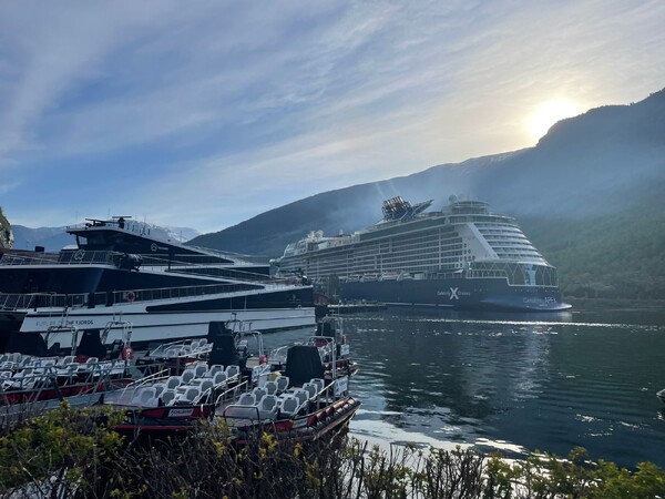 Het cruiseschip waar Jeffrey over sprak in de uitzending (foto: Jeffrey van Lier)