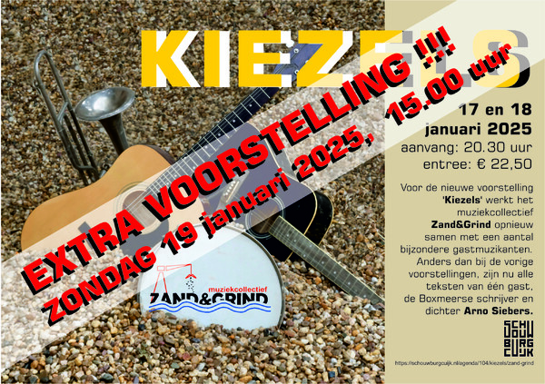 Zand & Grind speelt “Kiezels” in Schouwburg Cuijk