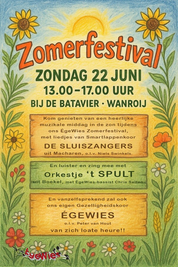 Zomerfestival met livemuziek op terras De Batavier in Wanroij
