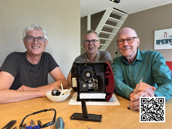 Han Hetterscheid, Frank van der Heyden en Paul Beerten van Repair Café Boxmeer (foto: Repair Café Boxmeer)