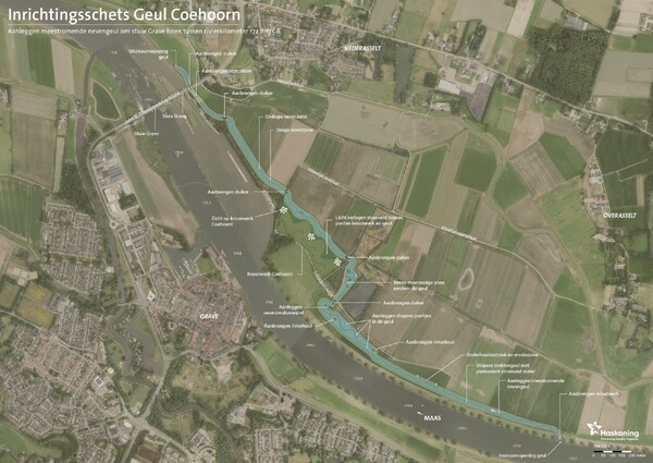 Plan voor nieuwe nevengeul bij stuw Grave ter inzage