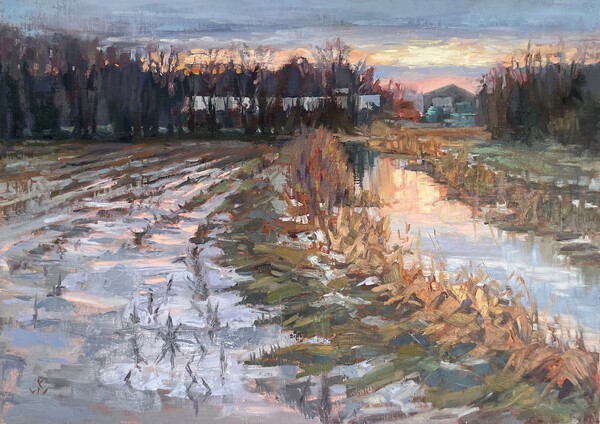 Expositie met olieverfschilderijen van Kasia Wozniak in Het Pakhuis Cuijk