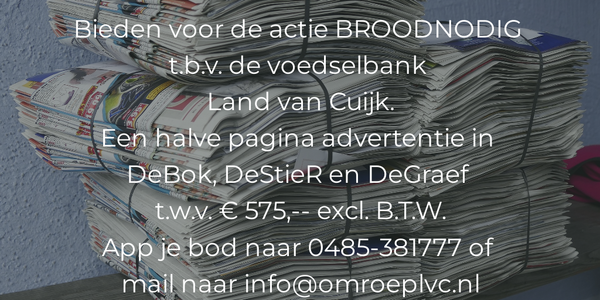 Bieden voor de actie BROODNODIG