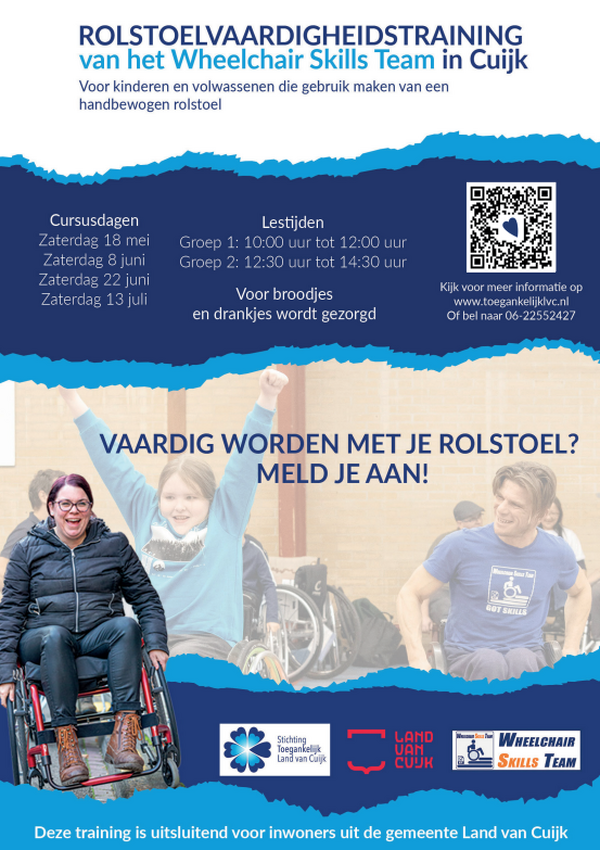 Rolstoelvaardigheidstraining voor inwoners uit het Land van Cuijk