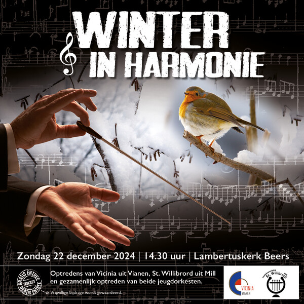 Winter in Harmonie: muziekverenigingen Vianen en Mill treden samen op in Beers
