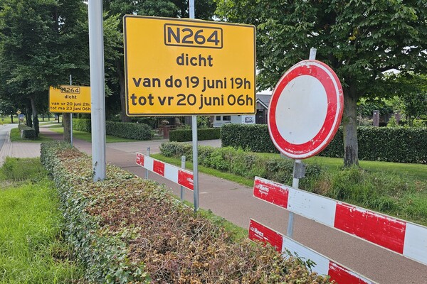 Werkzaamheden N264 tussen Haps en Oeffelt