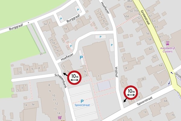 Verbod voor vrachtwagens langer dan 10 meter in drie Vierlingsbeekse centrumstraten